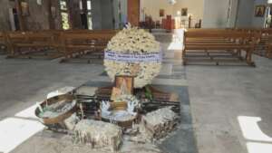 Memorial to the victims in the church of Mar Elias