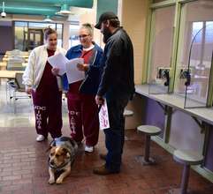 Caleb meets the trainers