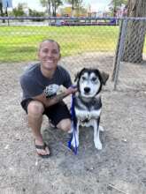 Trainer Seamus and NNCC pup, Rocket