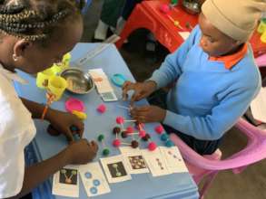 Students Building Molecules with Playdough