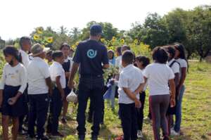 Kids on agriculture tour at Apuna Farm