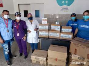 Medicines and supplies donated to a health center.