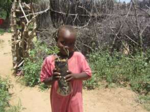 Children with Moringa Seedlings