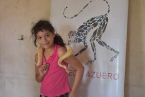 Girl enjoying learning about local biodiversity