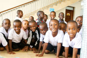 KIds at the Day Care Centre at Breaktime