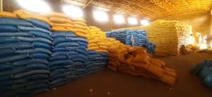 Cereal seeds being stored at Adama warehouse