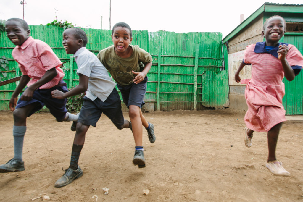 A computer lab for 150 school children in Kenya