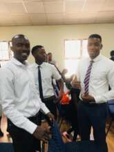 Jean Claude left, his brother from Burundi middle