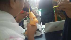 Science Camp Experiments being carried out