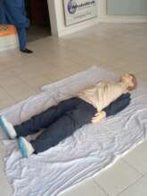 The First Aid Dummy chilling at work!
