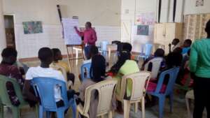 KAP Staff Andrew in Matisi PsychoEducation Session