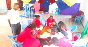 Facilitator in a group discussion in Namgoi