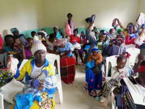 Happy & Grateful Unreached Girls receiving Pads