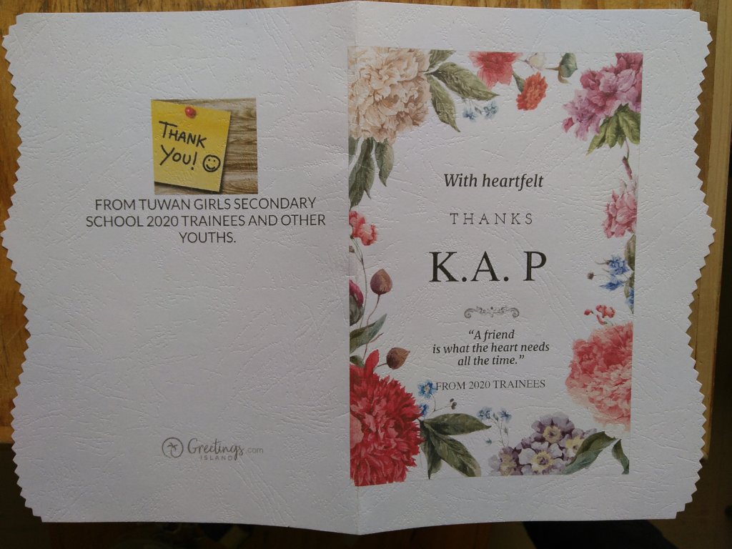 A Thank You for KAP from Tiwani Girls Group