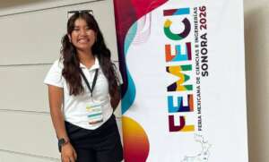 Our student Yesenia in the Engineering Fair