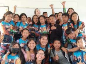 Teacher Ari with some of our students in Canaima