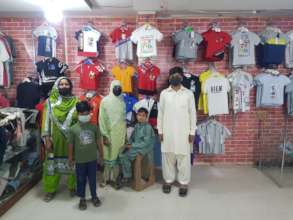 children purchased new clothes from branded shop