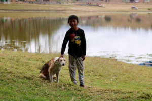 Kids love their pets!