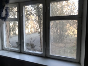 Windows of the cottage