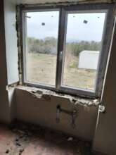 New windows of the cottage, reconstruction process