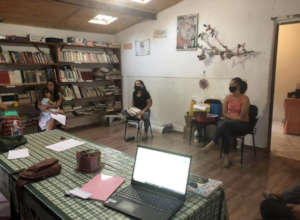 Socially distanced staff meetings