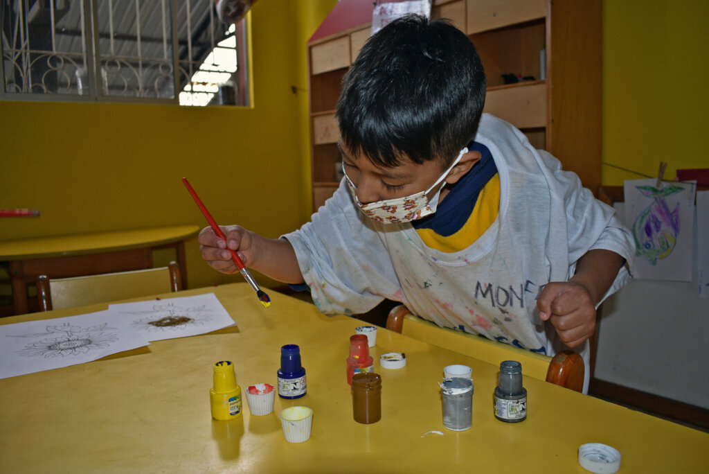 Our children enjoy the tempera paints