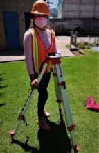 Fabiola on site at a recent project