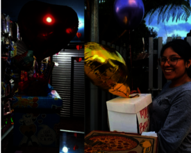 Keyla's a business owner! In Party Shop Caba