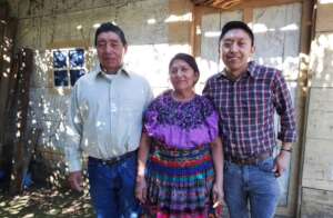 Sergio (right) with his parents