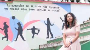 One of the teachers from the school