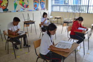 Rural students in Calarca, Colombia.