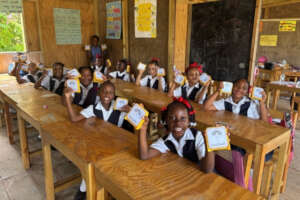 Young Students in Grenada with their JuniorBuddies
