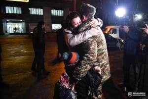 Families welcoming veterans of the war