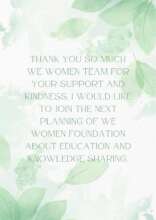 Student Feedback on We women class