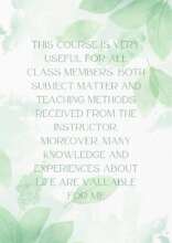 Student feedback on We women class