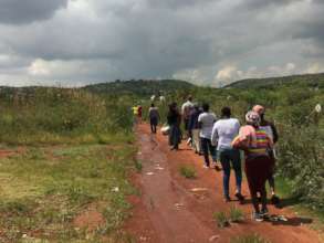 Women walking together to a support group meeting