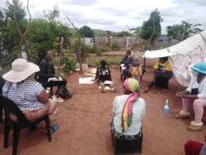 A socially-distanced support group session