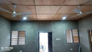 ceiling and fittings installed