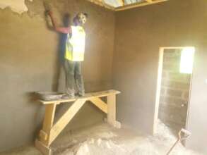 plastering on going
