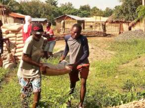 youth support to convey materials to site