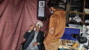 Eye check up at Mugu.