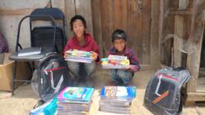 Stationery support for children.