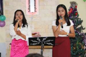 Singing at church