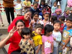 Volunteering with children's activities at church