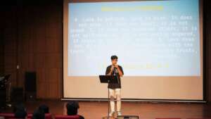 Pov speaking in church