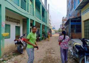 Visiting her mom's rented room in Phnom Penh