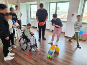 Mykyta joins friends and teachers on 1st of June