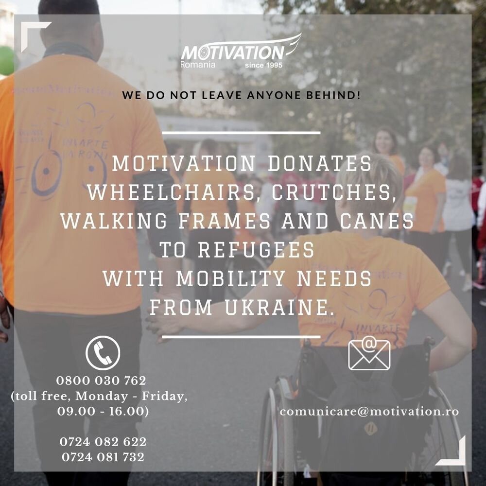 Motivation wheelchairs for Ukrainian refugees