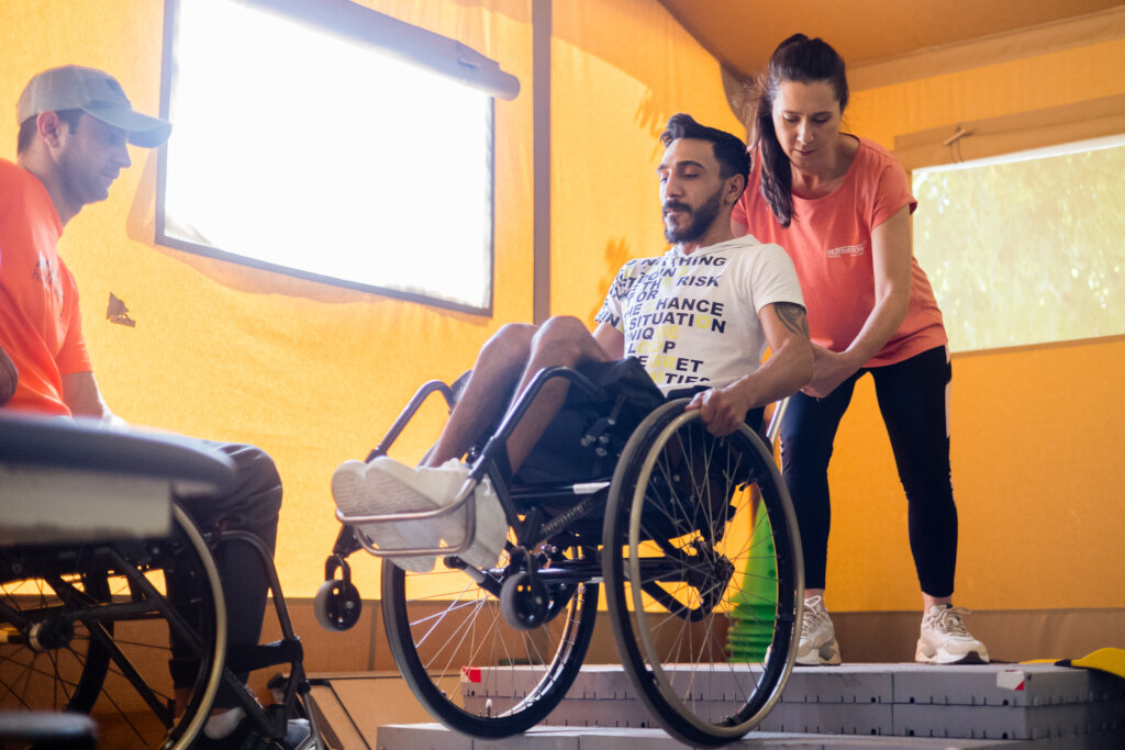 Selvis learns independent wheelchair skills