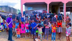 Pupils with their school bags